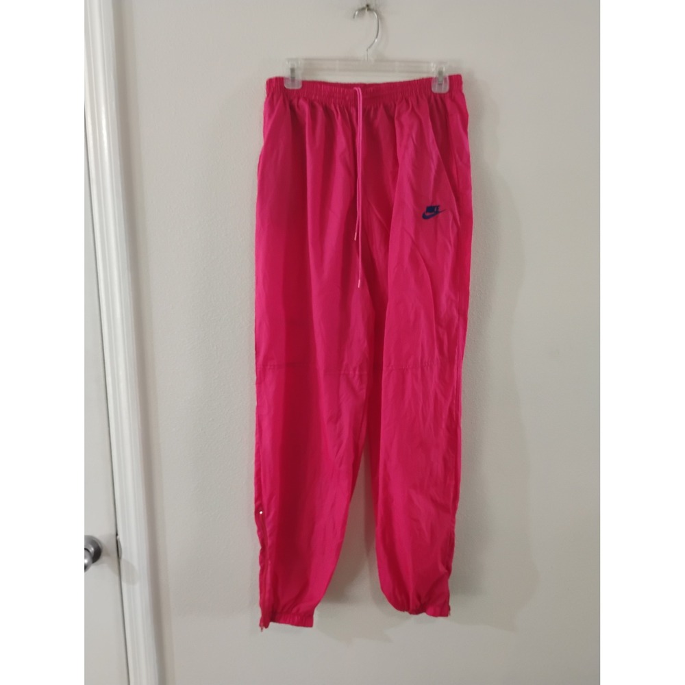 Vintage Nike Track Pants Hot Pink Windbreaker Joggers Large 90s Retro Sportswear